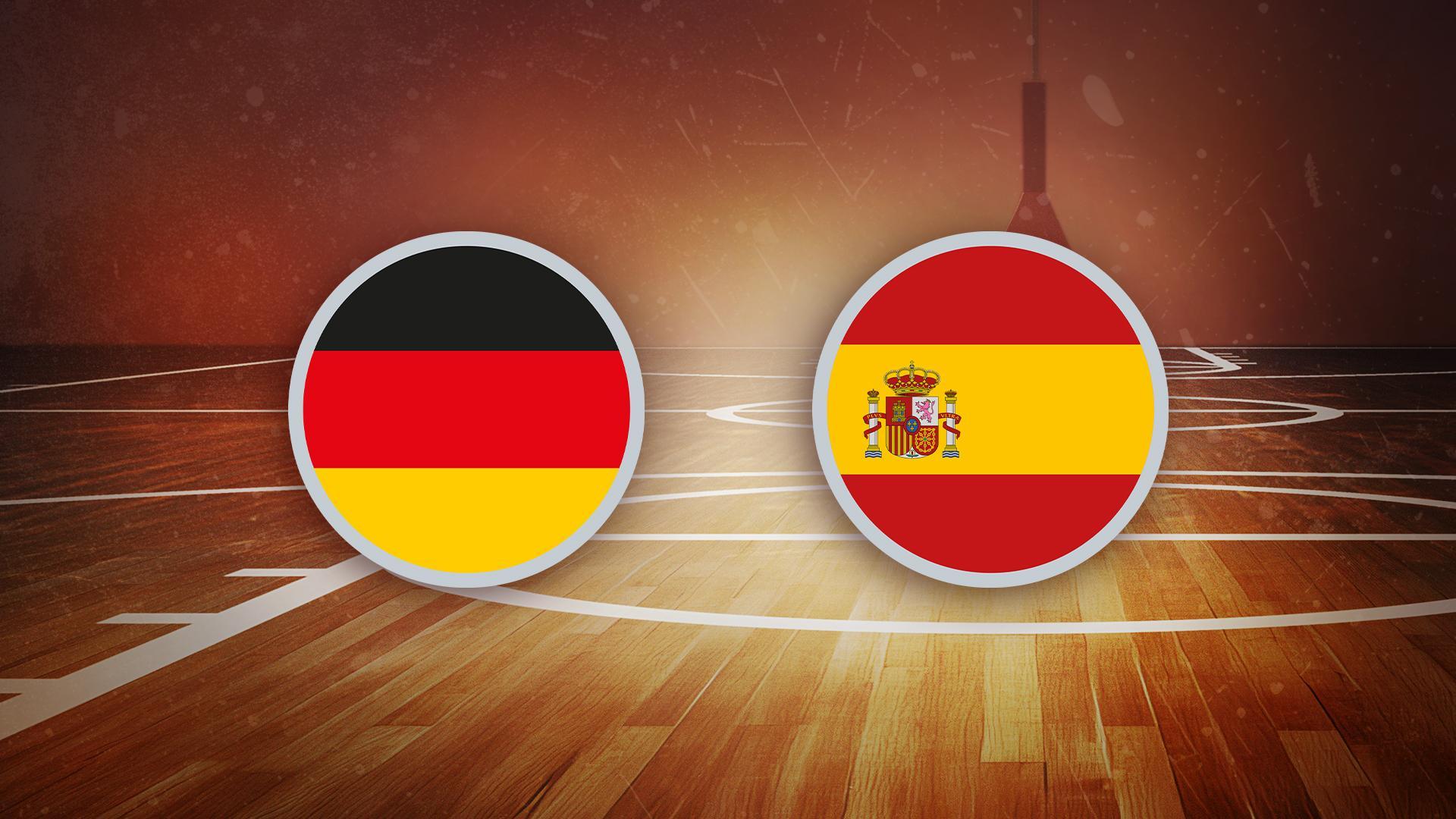 Werbegrafik Basketball Europameisterschaft Vorbereitung Deutschland gegen Spanien